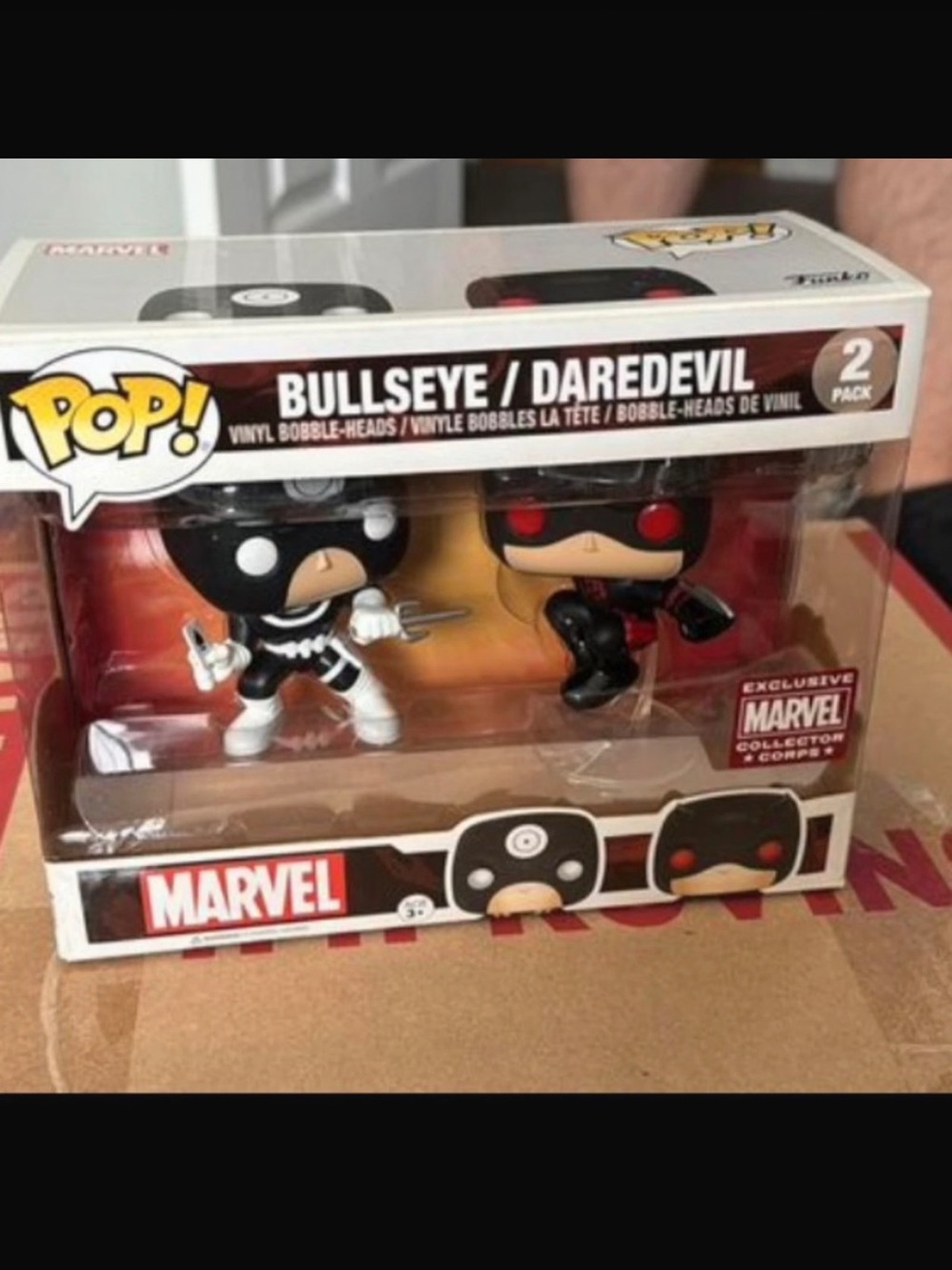Marvel Bullseye & Daredevil 2-Pack Vinyl Figures - Black, White, Red